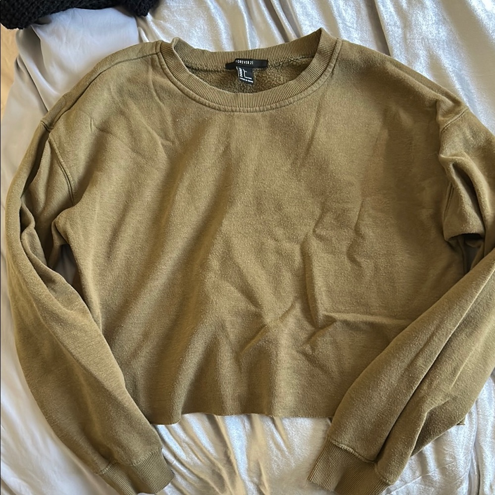 Forever 21 Olive Crop Top
